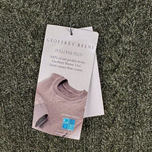 Geoffrey Beene Sweater Mens 2XL NEW Green Super Soft Casual‎ Golf Office NWT $65 - Picture 5 of 13
